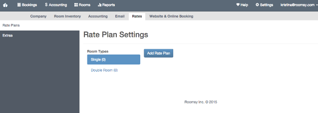 Rate Plan Settings Hotel Owner S Manual